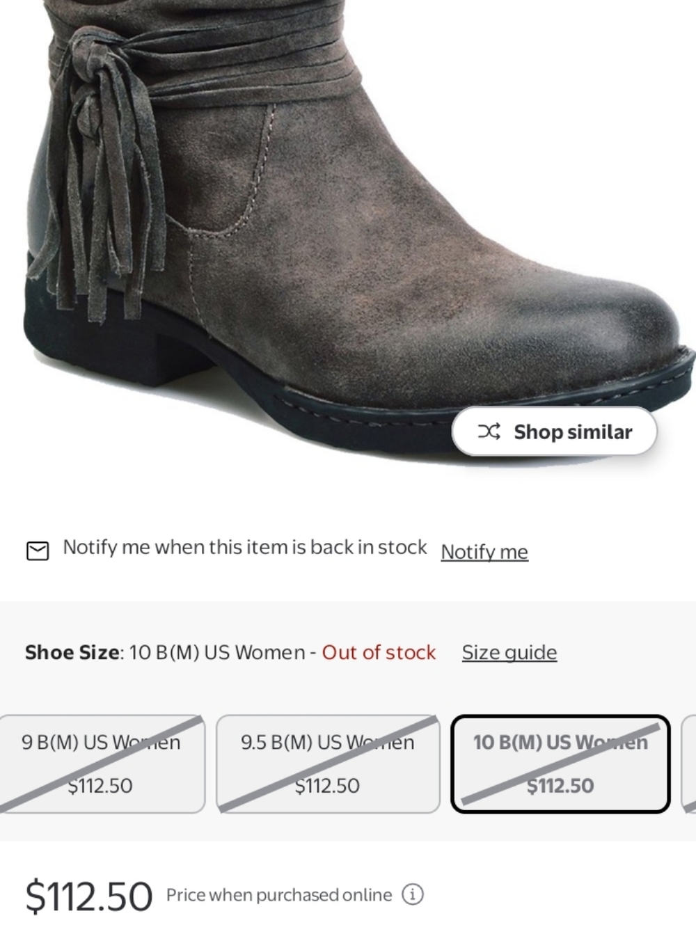 Born Suede Ankle Boots in Taupe Gray - Picture 7 of 8